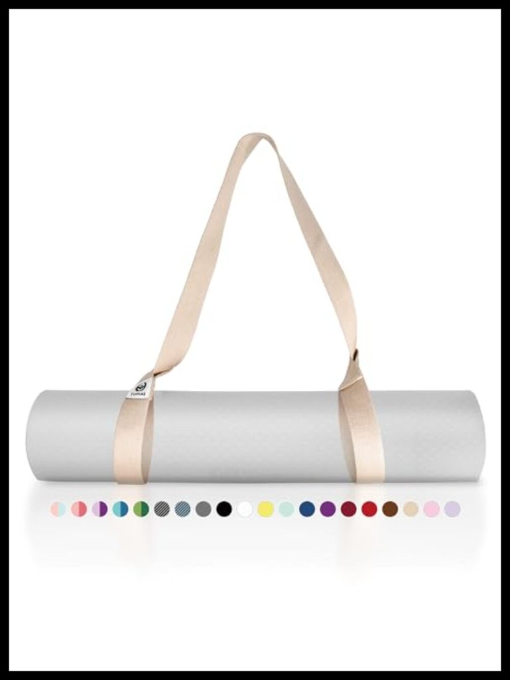 Yoga Mat Strap Adjustable Cotton Blend Carrier Fits Most Mats